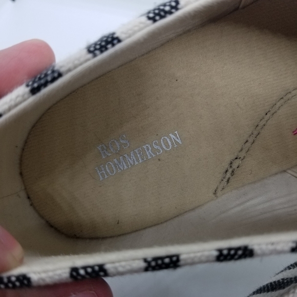 Ros Hommerson Calypso striped slip-on sneaker in black/cream size 9 - Picture 8 of 10